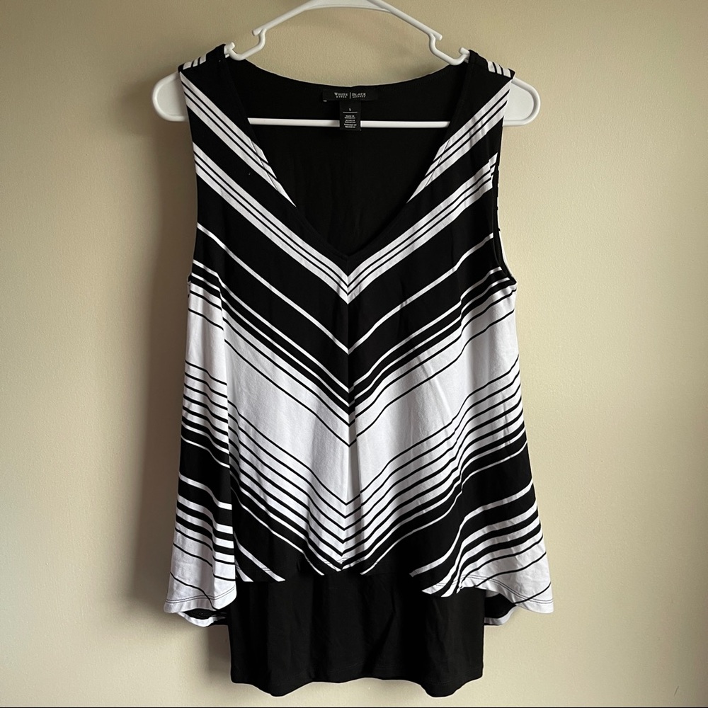 White House Black Market Neutral Layered Career Tank Top